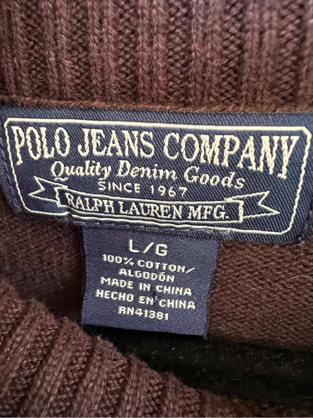 Ralph Lauren Dark Brown Turtleneck Sweater - Picture 4 of 4